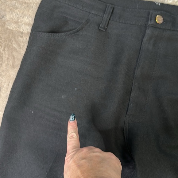 Vintage Men’s Wrangler ranch pants 80's Black Wrangler, Polyester, Bootcut NWOT - Picture 6 of 16